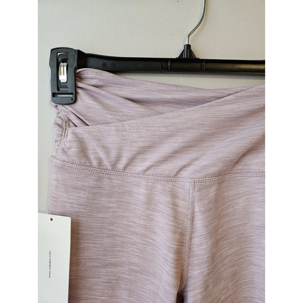 ODODOS XS High Waist Crossover Capri‎ Leggings Mauve Heather Stretch Athletic - Picture 4 of 10